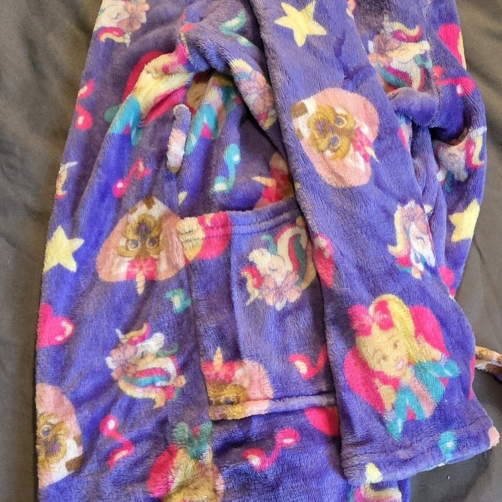 Nina Vibrant Fleece Robe with Cartoon Design Jojo Siwa Robe
